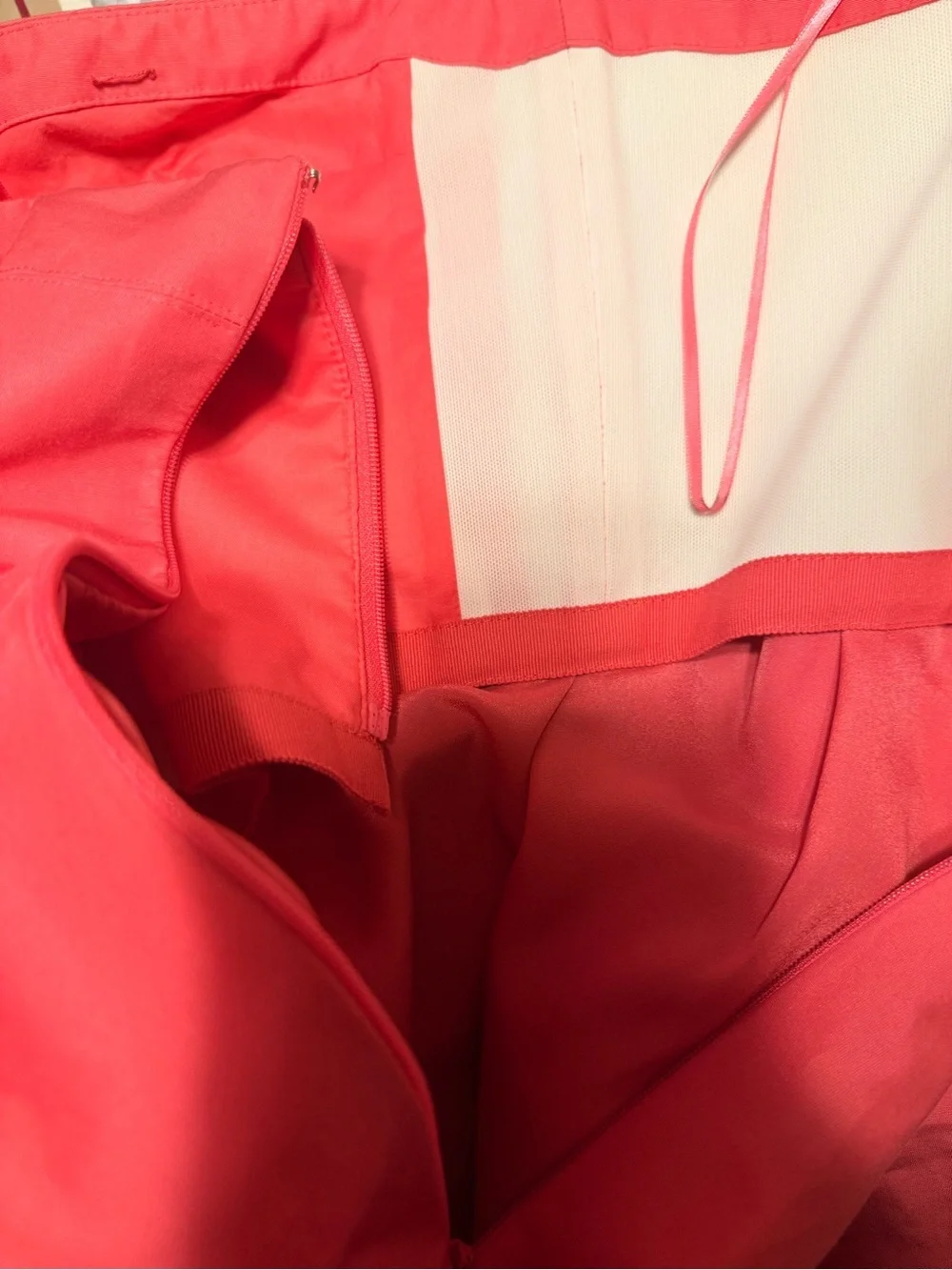 J. Crew Strapless Fluted Ruffle Hem Dark Pink Dress